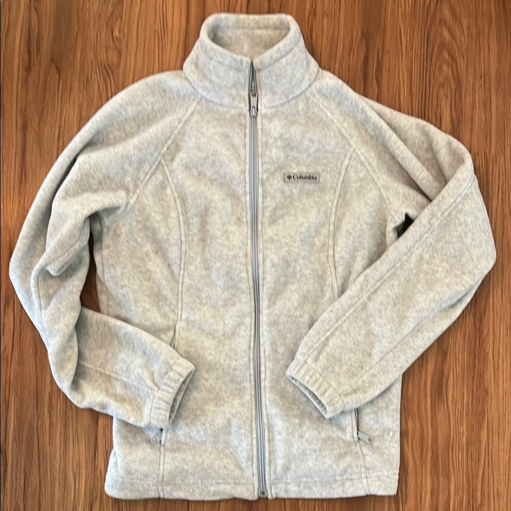 Columbia Gray Full-Zip Fleece Jacket
